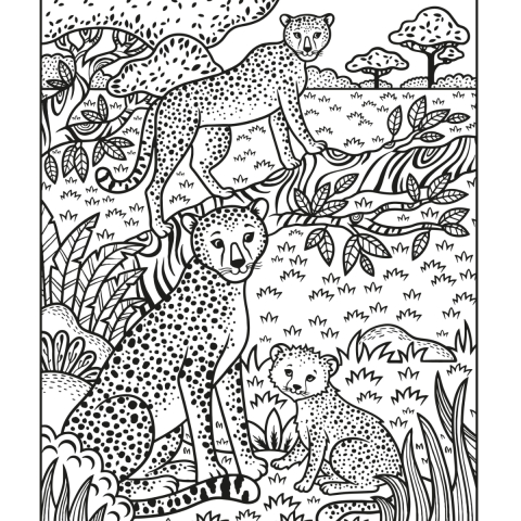 Carte de Colorat cu Apa, Magic Painting, 16 planse, Animals Magic Painting Book, Varsta 5 ani+ [1]