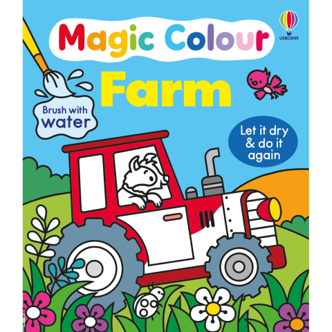 Cărți Educative, Activități - Carte de Colorat cu Apa Magica, Ferma, Magic Colour Farm, 6 Planse Reutilizabile, Varsta 3 ani+