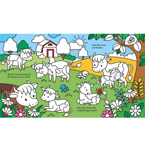 Carte de Colorat cu Apa Magica, Ferma, Magic Colour Farm, 6 Planse Reutilizabile, Varsta 3 ani+ [1]
