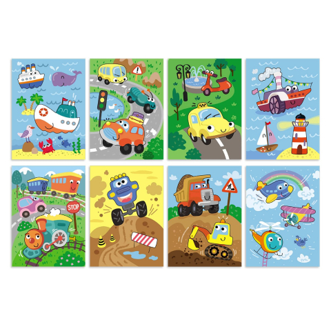 Carte de colorat cu apa, Mijloace de transport, copii varsta 3-6 ani [4]