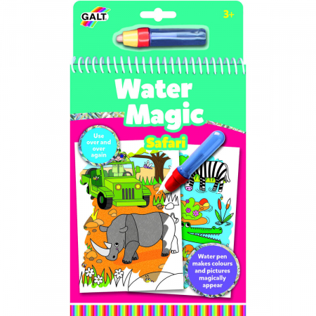 Art & Craft si Artizanat - Carte de colorat cu apa magica Water Magic - Animale Safari.