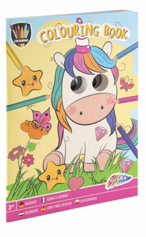 Cărți Educative, Activități - Carte de colorat cu ochisori (Roz)