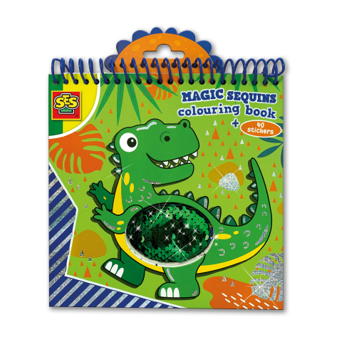 Cărți Educative, Activități - Carte de colorat cu paiete magice (bl/gr), copii varsta 3 ani+,5 ani+