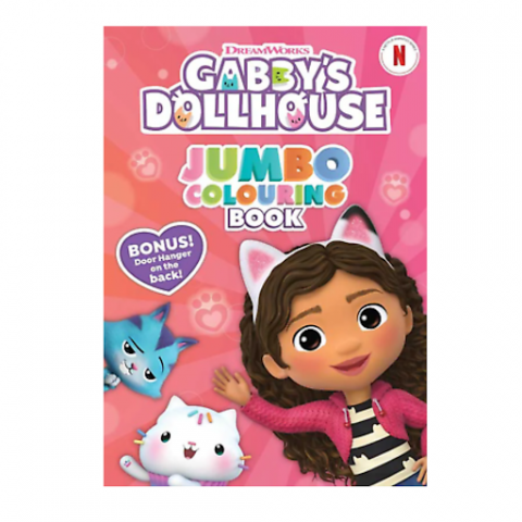 Cărți Educative, Activități - Carte de colorat Jumbo - Gabby's Dollhouse