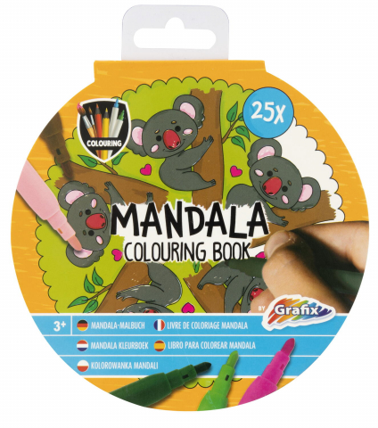 Cărți Educative, Activități - Carte de colorat - Mandale (galben)