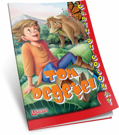 Cărți Educative, Activități - Carti de colorat si desenat pentru copii, Tom Degetel