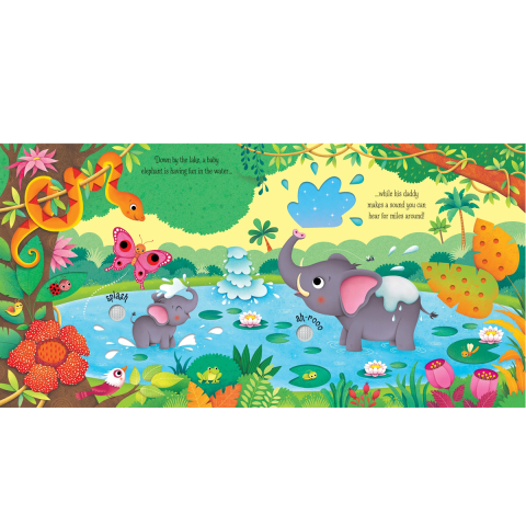 Carte interactiva cu sunete, Jungla, Jungle Sounds Book, 3 Ani+ [2]