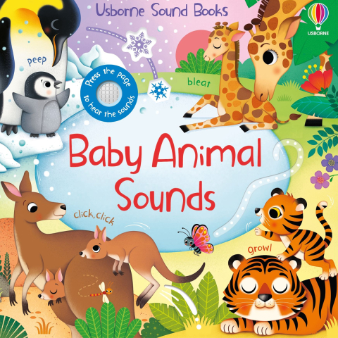 Cărți Educative, Activități - Carte interactiva cu sunete, Pui de animale, Baby Animal Sounds, 3 Ani+