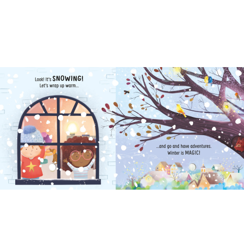 Carte interactiva cu sunete si lumini, Peisaj de iarna, Winter Wonder Light and Sound Book, 6 Luni+ [1]