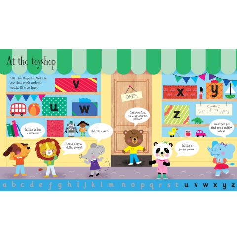 Carte interactiva Usborne, Ridicati Clapeta, Lift The Flap ABC, varsta 3 ani+ [2]