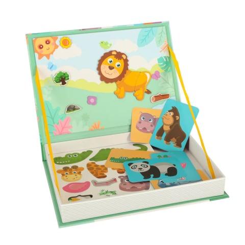 Carte magnetica Animale Salbatice – puzzle 47 piese magnetice STEAM [1]