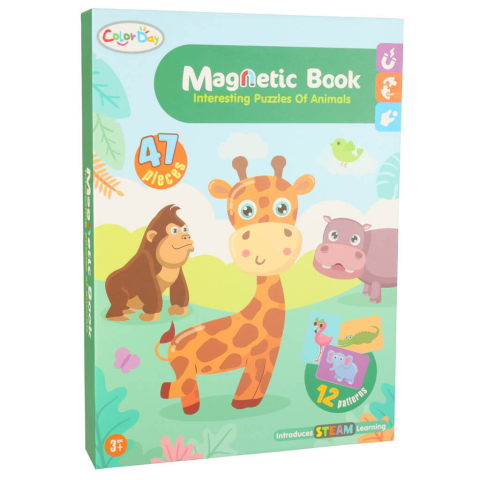 Carte magnetica Animale Salbatice – puzzle 47 piese magnetice STEAM [6]