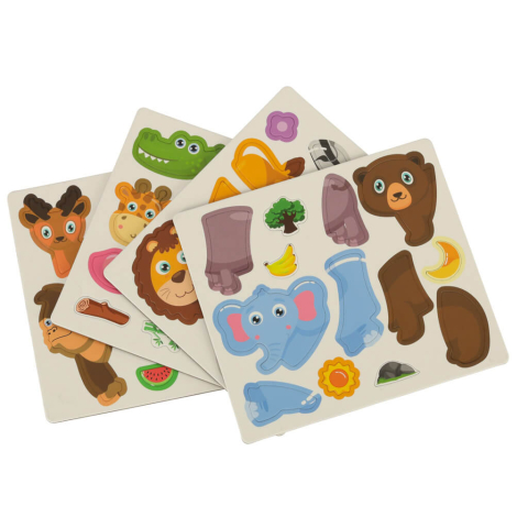 Carte magnetica Animale Salbatice – puzzle 47 piese magnetice STEAM [3]