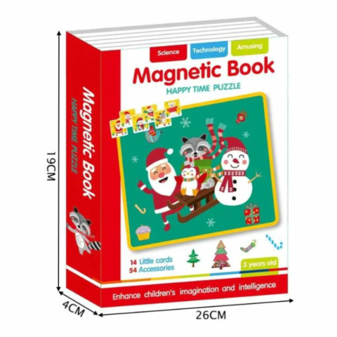 Carte magnetica cu puzzle magnetic, Mos Craciun, Sarbatori [7]