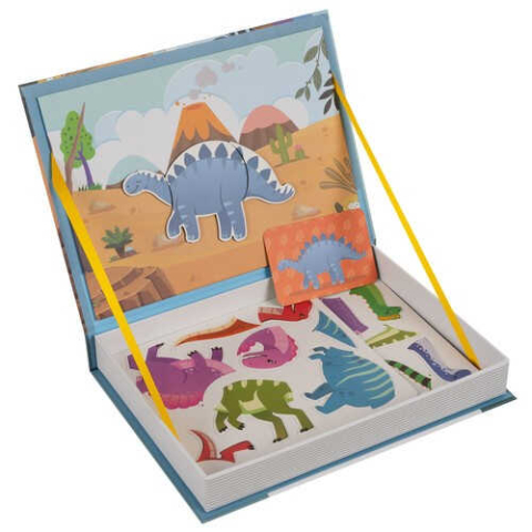 Carte magnetica Dinozauri puzzle 36 piese magnetice STEAM educativ [3]