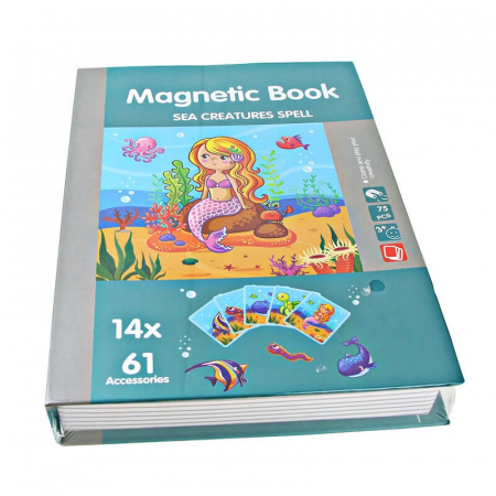 Carte magnetica STEM ❤️ puzzle magnetic cu pesti. [0]