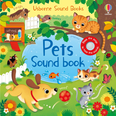 Carti in Engleza pentru copii - Carte Sonora Usborne Sound Book, Lumea Animalelor, Pets, varsta 3 ani+