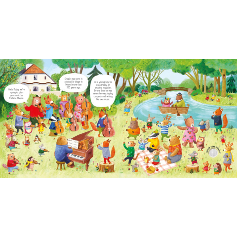 Carte Sonora Usborne Sound Book, Orchestra Animalelor interpreteaza Chopin, The Animal Orchestra Plays Chopin, varsta 12 luni+ [1]
