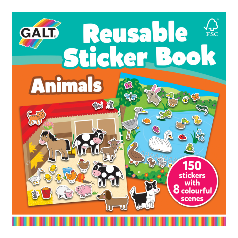 Carte cu activitati educative pentru copii - 150 stickere cu animale. [2]
