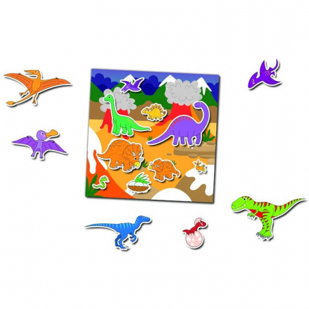 Carte cu activitati educative pentru copii - 150 stickere cu dinozauri. [1]