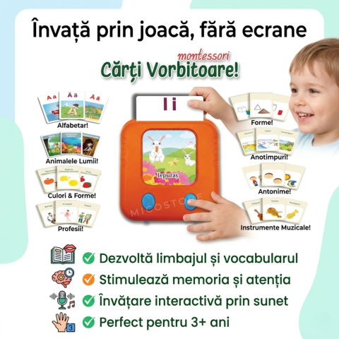 Carti Vorbitoare Montessori joc educativ electronic copii 3+ [3]