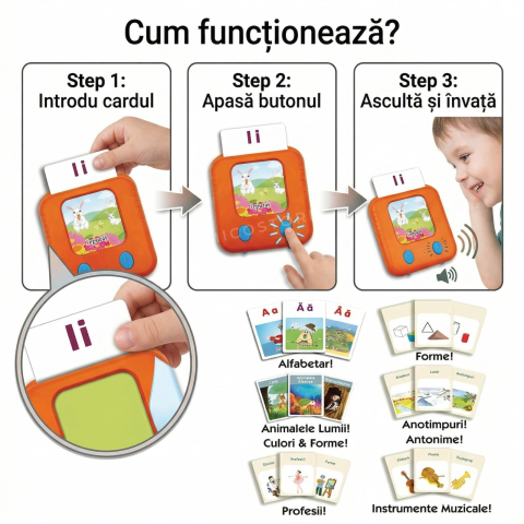 Carti Vorbitoare Montessori joc educativ electronic copii 3+ [2]