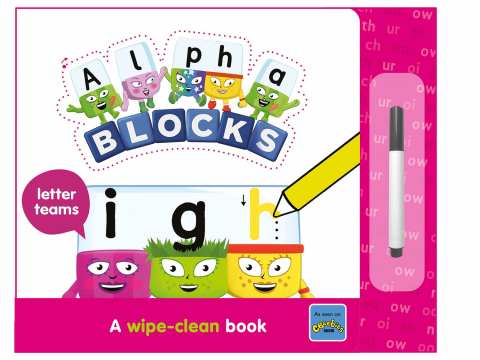Cărți Educative, Activități - Carticica Scriu si Sterg  Alphablocks - Fonetica