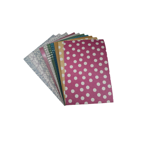 Art & Craft si Artizanat - Carton A4, 220g, cu sclipici, diverse modele, set 10 coli, Colorarte