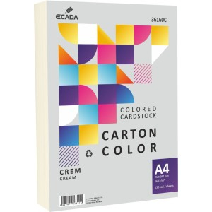 Birotică și Papetărie - Carton color 160g/mp a4 250 coli ecada crem 36160c