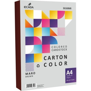 Birotică și Papetărie - Carton color 160g/mp a4 250 coli ecada maro 36160mr