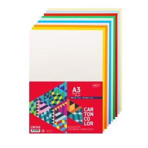 Birotică și Papetărie - Carton color cn163 160g/mp a3 250 coli 10 cul daco 
