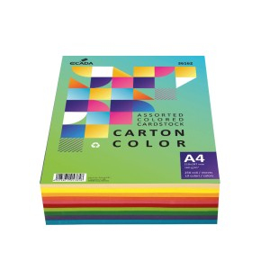 Birotică și Papetărie - Carton colorat 160g/mp a4 250coli 10 cul. ecada 36162