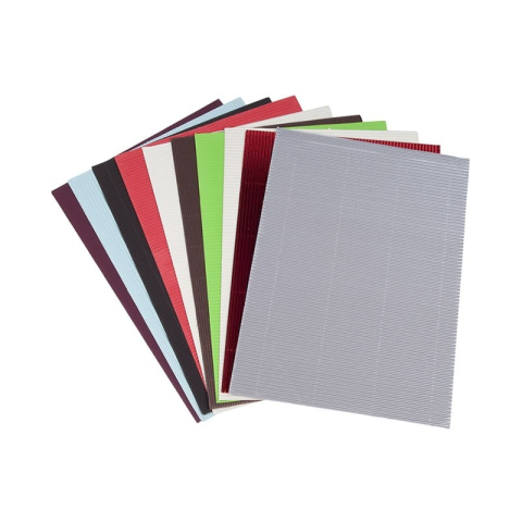 Art & Craft si Artizanat - Carton ondulat A4, diverse culori, set 10 coli, Colorarte