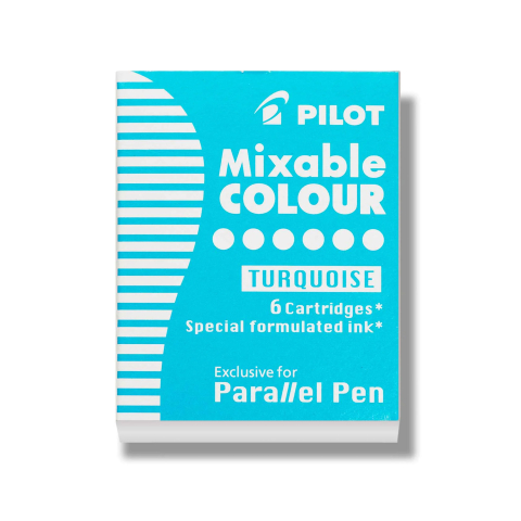 Rechizite Școlare - Cartuse cerneala 6/set parallel pen turcoaz pilot