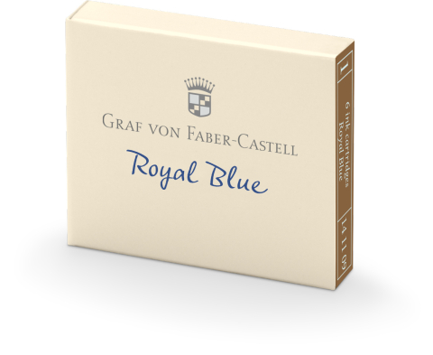 Rechizite Școlare - Cartuse cerneala mici albastru royal 6 buc/cutie graf von fc