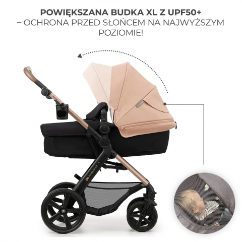 Carucior 3 in 1 kinderkraft moov 2, sand beige, varsta de la 0 luni la 3 ani [2]