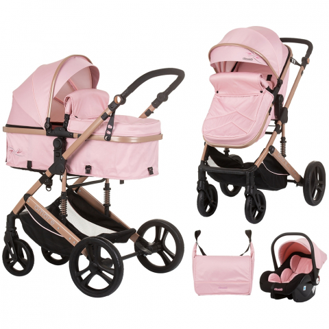 Carucioare, articole transport - Carucior Chipolino Amore 3 in 1 flamingo