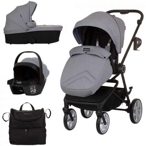 Carucioare, articole transport - Carucior Chipolino Linea 3 in 1 ash grey