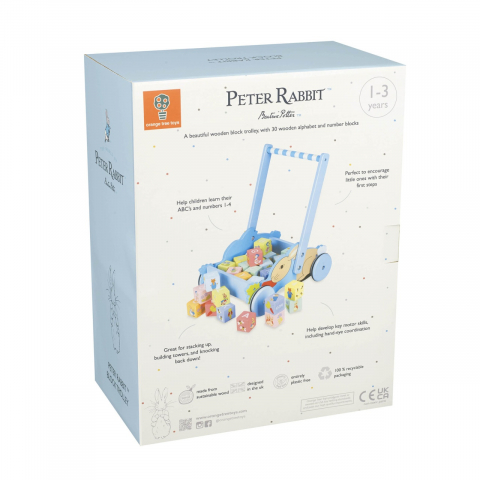 Carucior cu cuburi Peter Rabbit, Orange Tree Toys, varsta 1 - 3 ani, Baiat, Fata [1]