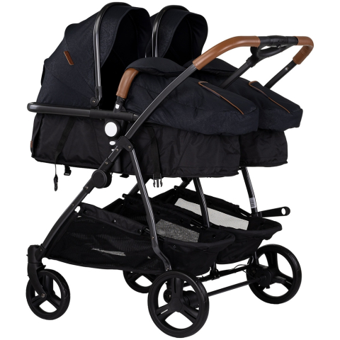 Carucioare, articole transport - Carucior gemeni Chipolino Duo Smart 2 in 1 blackberry