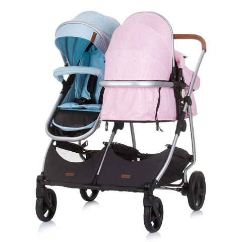Carucior gemeni Chipolino Duo Smart 2 in 1 rose water sky [4]