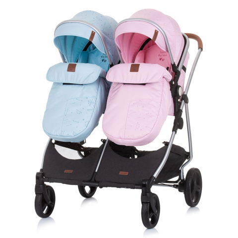 Carucior gemeni Chipolino Duo Smart 2 in 1 rose water sky [6]