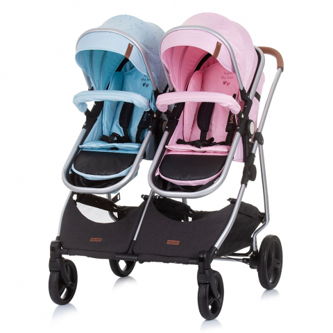 Carucior gemeni Chipolino Duo Smart 2 in 1 rose water sky [5]