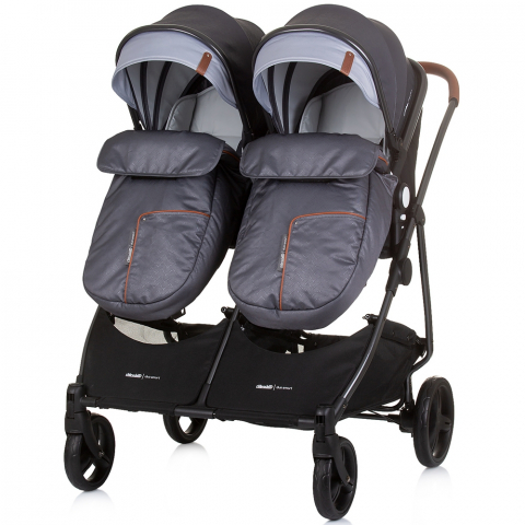 Carucior gemeni Chipolino Duo Smart 2 in 1 silver grey [6]