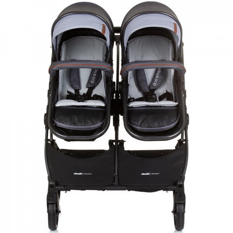 Carucior gemeni Chipolino Duo Smart 2 in 1 silver grey [7]