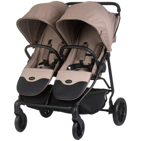 Carucioare, articole transport - Carucior gemeni Chipolino Top Stars tiramisu