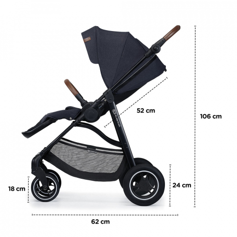 Carucior kinderkraft all road, imperial blue, varsta de la 0 luni la 3 ani [4]