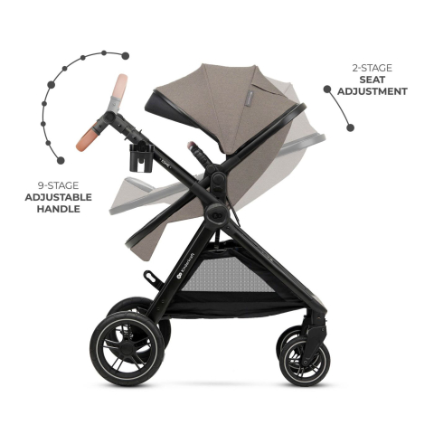 Carucior kinderkraft esme pro, 3 in 1, sand beige copii varsta 0 luni - 4 ani [1]