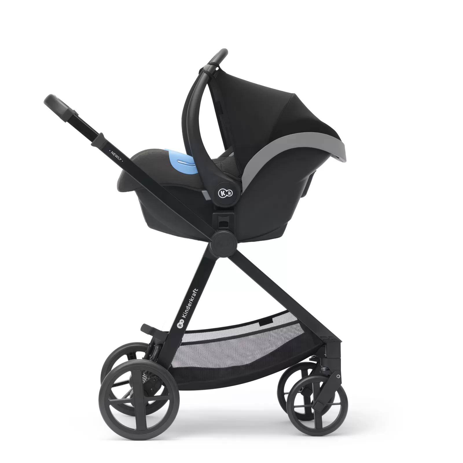Carucior kinderkraft newly, 3 in 1, moonlight grey, varsta de la 0 luni la 5 ani [6]