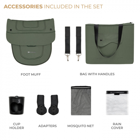 Carucior kinderkraft yoxi 3in1 (mink pro) mistic green, varsta de la 0 luni la 4 ani [12]